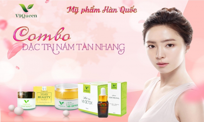 Bộ đôi sản phẩm trị nám V9Queen – Sự lựa chọn hoàn hảo của chị em phụ nữ hiện nay